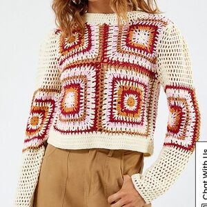 MINKPINK Norah Crochet Sweater